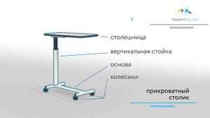 Столик для медицинских кроватей