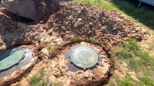 Вывоз грунта после копки септика + глиняный замок