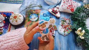 Все мои вышитые новогодние игрушки