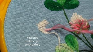 How to embroider clover flowers | in detail Rococo stitch