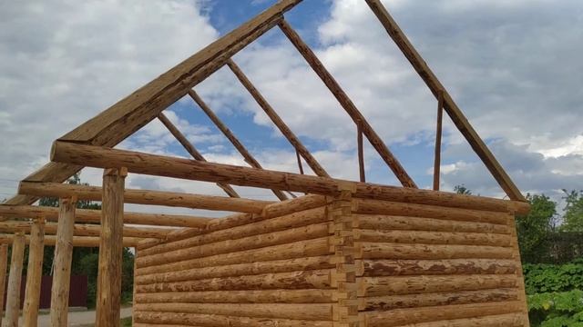 Сруб 6 на 3 с выпуском под веранду 2.30. д.Прокофьево. смотреть онлайн