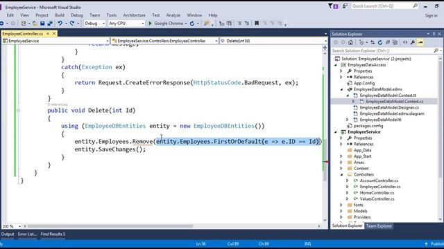 Implementing Delete method in ASP NET Web API in arabic