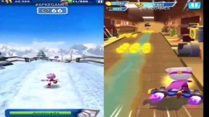 Talking Tom Hero Dash vs Sonic Dash Super Angela vs Amy Rose Gameplay