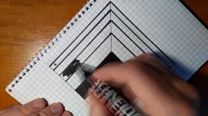Супер просто! Как нарисовать 3D-дыру для детей, анаморфная иллюзия, 3D-трюк на бумаге