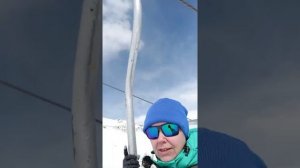 Домбай март 2021 подъëмник третьей очереди