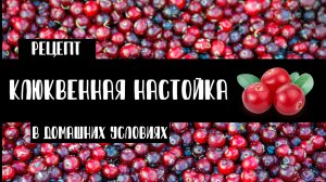 Клюквенная настойка или «Клюковка» в домашних условиях. Рецепт