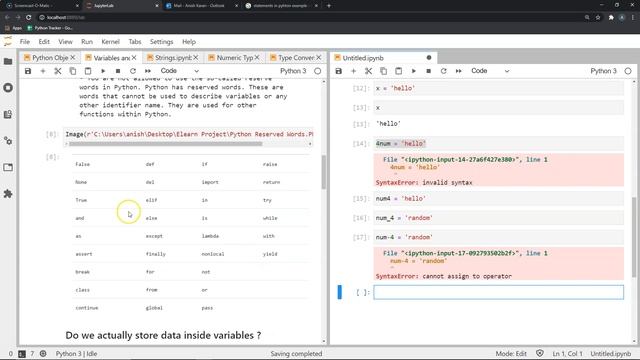 Python Variables and Expressions | Python Tutorial For Beginners #5 | Python Programming| SimpliCod