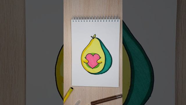 РИСУЕМ ВМЕСТЕ И ДЕТИ И ВЗРОСЛЫЕ ??!!!#авокадо #рисунок #арт #дети #рисование