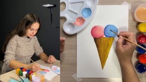 Рисование для детей 5-10 лет. Пробный урок. Рисуем эскимо