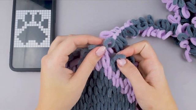 КАК ВЯЗАТЬ пряжей Alize Puffy More | Двусторонний ПЛЕД С РИСУНКОМ смотреть онлайн