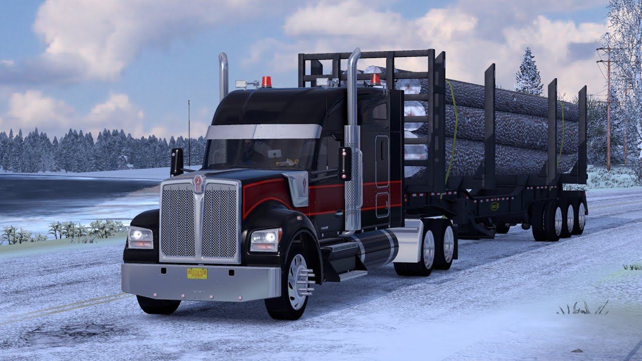 [ATS] Kenworth W990B_Wood delivery in Nikolaev, Alaska смотреть онлайн