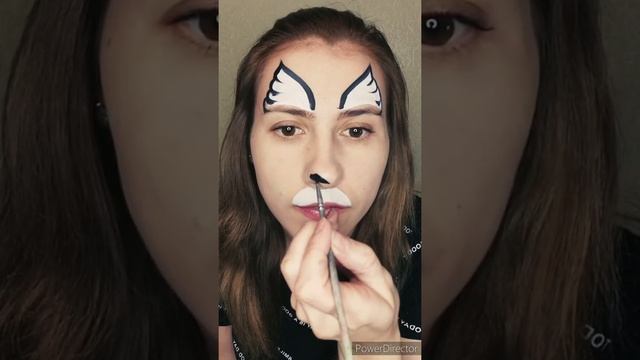 Аквагрим, урок 3, рисуем кота