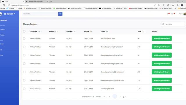 Source Code Website siêu thị Ogani | Spring Boot - Angular