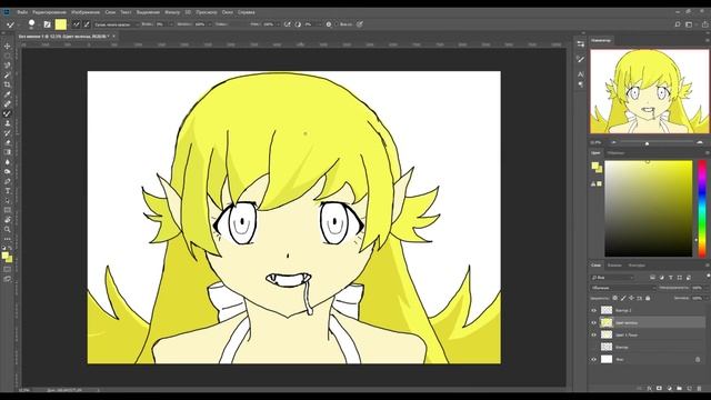 Цифровой рисунок - Шинобу Ошино (Shinobu Oshino Monogatari Series) смотреть онлайн