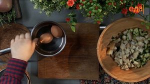 Картофельный салат с креветками