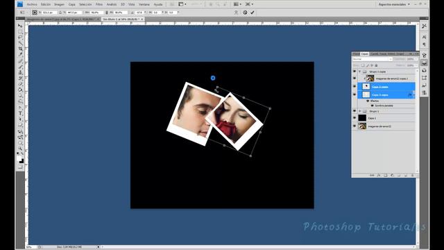 Tutorial Photoshop - Efecto álbum de fotos / Collage and photos Effect / HD смотреть онлайн