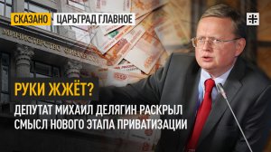 Руки жжёт? Депутат Михаил Делягин раскрыл смысл нового этапа приватизации