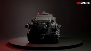 Heavily armored vehicle. Assembly process of a 3D printed model.