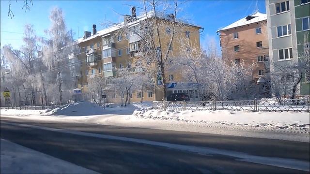 2019-02-11 −25°C Residential area Energetik, Bratsk, Siberia, Russia смотреть онлайн