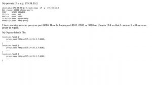Enable Ports on Ubuntu Server - NGINX Reverse Proxy