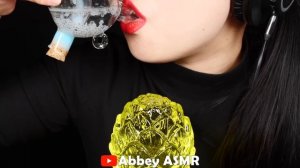 ASMR RAINBOW DRINKS *FROG EGGS BOBA TEA, HONEY JELLY, CANDY, BIRD GLASS, SEA GRAPES, 신기한 물먹방 MUKBAN