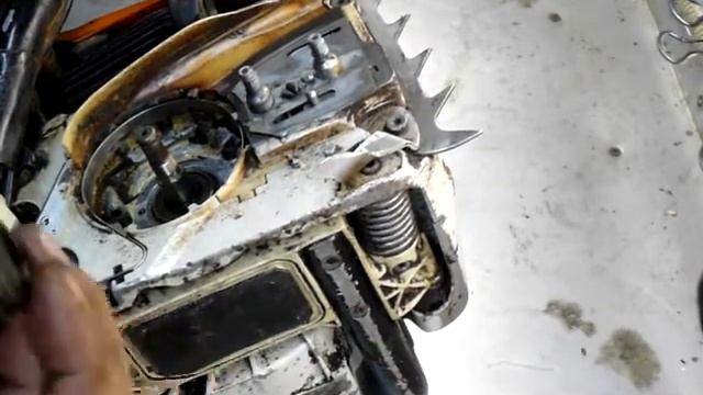 Stihl ms 441C ремонт замена маслонасоса смотреть онлайн