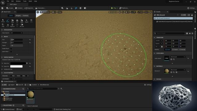 28 Процесс рисования земли по поверхности в Unreal Engine (Painting the Ground) смотреть онлайн