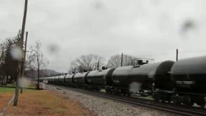 BNSF sd70mac on csx rare move on an oil train 12/29/13