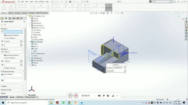 #Linear and #circular #pattern #solidworks #tutorial #for #beginners #BTech_Engineers
