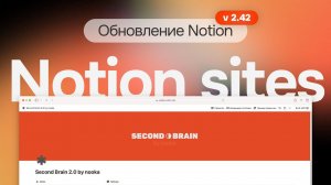 Notion Sites. Обновление Notion v2.42. Создание сайтов из страниц Notion. Анонс диаграмм и графиков.