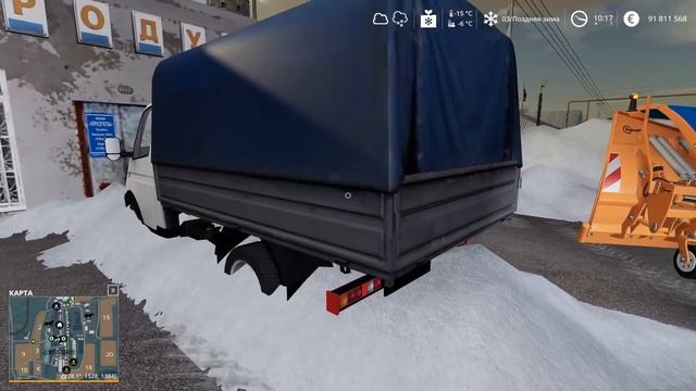 ПРИШЛА ЗИМА! ВЫПАЛ ПЕРВЫЙ СНЕГ! ЧИСТИМ ДОРОГИ В ДЕРЕВНЕ! FARMING SIMULATOR 19 смотреть онлайн