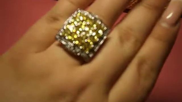 Роскошное Коктельное Кольцо с цитрином, 17,5 размер! 925* смотреть онлайн