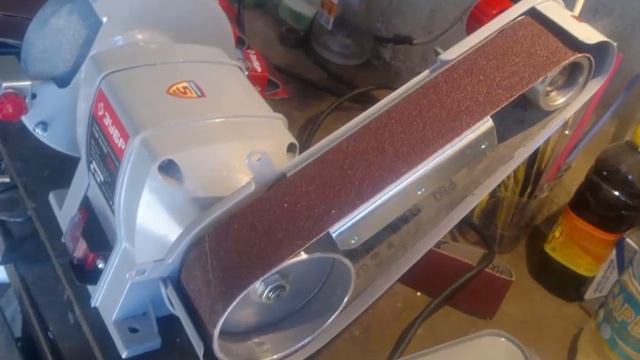 Многофункциональный станок точильный с наждачной лентой для заточки инструментов ЗУБР ЗТШМ 150686Л смотреть онлайн