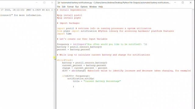 Automate System Notifications Using Python | Beginner Friendly Python Project #pythonprojects