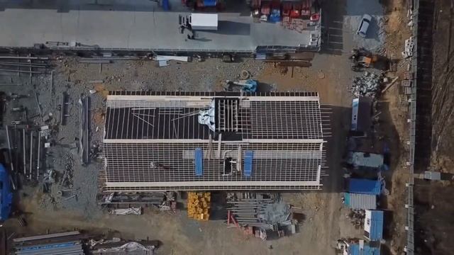 Устройство скатной Кровли на АБК.