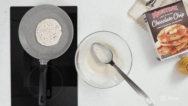 Панкейки с шоколадными каплями - бесподобный вариант для завтрака смотреть онлайн