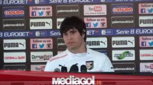 Ezequiel Munoz in conferenza stampa verso Palermo-Spezia 18/02/2014 - Mediagol.it