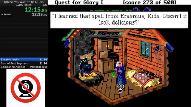Quest for Glory 1: So You Want To Be A Hero (EGA), 100% (Thief) in 20:38 by davidtki смотреть онлайн