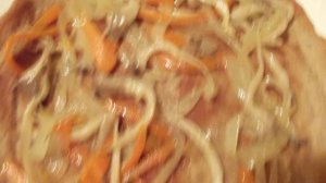 Рулетики из печеночных блинчиков с грибами