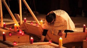 Крещение младенца в проруби