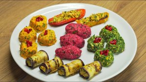 Пхали и баклажаны с орехами. Грузинская кухня.