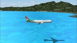 Air Seychelles landing @ Seychelles Int. Airport