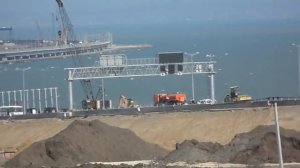 07.04.2018 Стройка Крымского моста, Тамань, смотровая площадка перед мостом