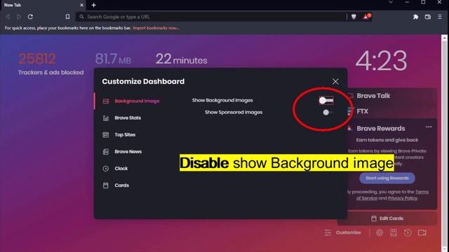 Change Background Image on Brave Browser | Disable Default Background | Set Your own Image смотреть онлайн