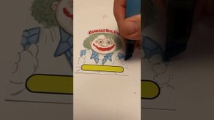 #GPK Sketch-Card-A-Day #38 - JOKER Garbage Pail Kids Live Art by Victor Moreno #GarbagePailKids