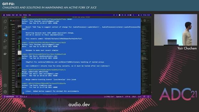 Git-fu: Challenges and Solutions in Maintaining an Active Fork of JUCE - Yair Chuchem - ADC21 смотреть онлайн