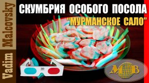 3D stereo red-cyan Скумбрия особого посола или как сделать мурманское сало Мальковский Вадим