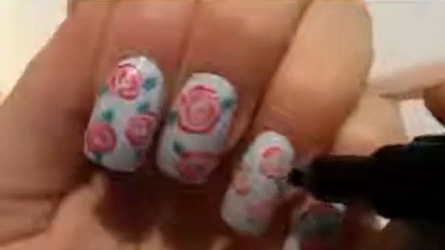 Маникюр "весенняя роза"| Nail Art - Spring rose . смотреть онлайн