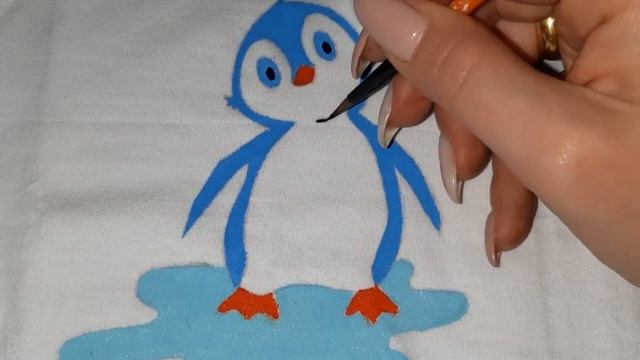 Рисуем пингвинёнок #handmade #рисунки #какнарисовать #акварель