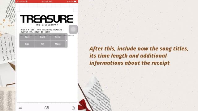 How to make an album receipt ~ without photoshop [android + ios]